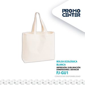 BOLSA ECOLOGICA SUBLIMABLE BLANCA 38X40CM