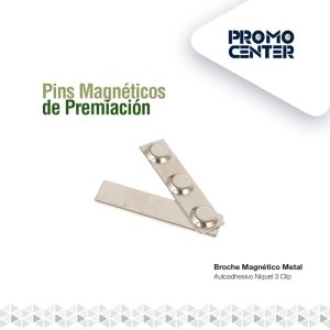 BROCHE MAGNETICO METAL (CLIP) 3 MAGNETICOS