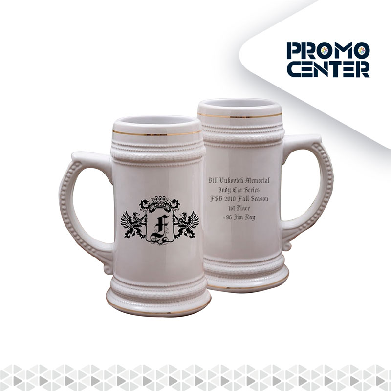CERVECERO ALEMAN BLANCO 750ML STONE SUBLIMACION 3 LINEAS DORADAS CON CAJA INDIVIDUAL