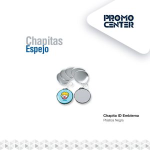 CHAPA ESPEJO REDONDA PLASTIC NEGRO 56mm