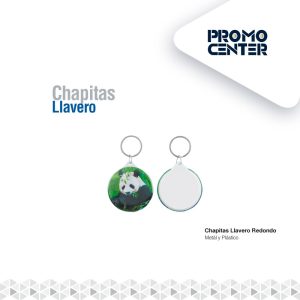 CHAPA LLAVERO REDONDO METAL Y PLASTICO