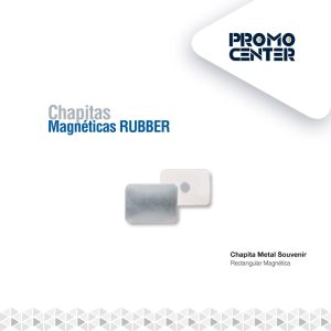 CHAPA METAL RECTANGULAR MAGNETICO SOUVENIR 54X78MM