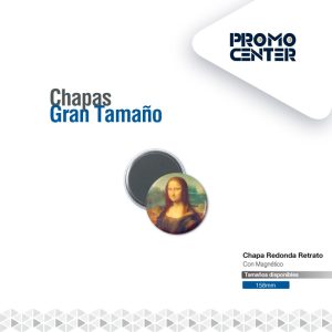 CHAPA REDONDA RETRATO CON MAGNETICO 158MM
