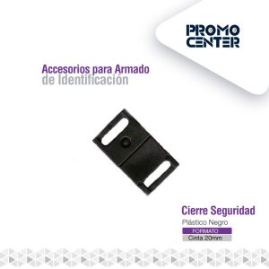 CIERRE SEGURIDAD PLASTICA NEGRA CINTA 20mm W379-DY