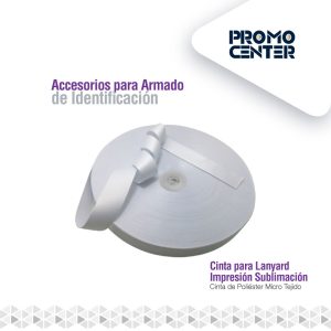 CINTA LANYARD BLANCA POLIESTER IMPRESIÓN SUBLIMACION 25MMX91.4M 9411-2501D