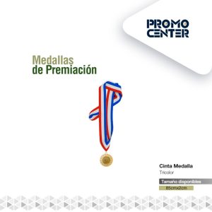 CINTA MEDALLA LARGO 85CM ANCHO 2 CM TRICOLOR