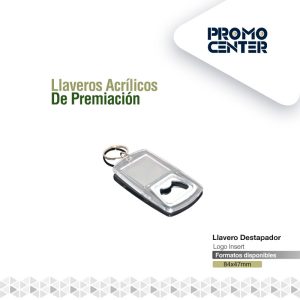 DESTAPADOR ACRILICO INSERTAR LOGO 8.4X4.7X0.7CM