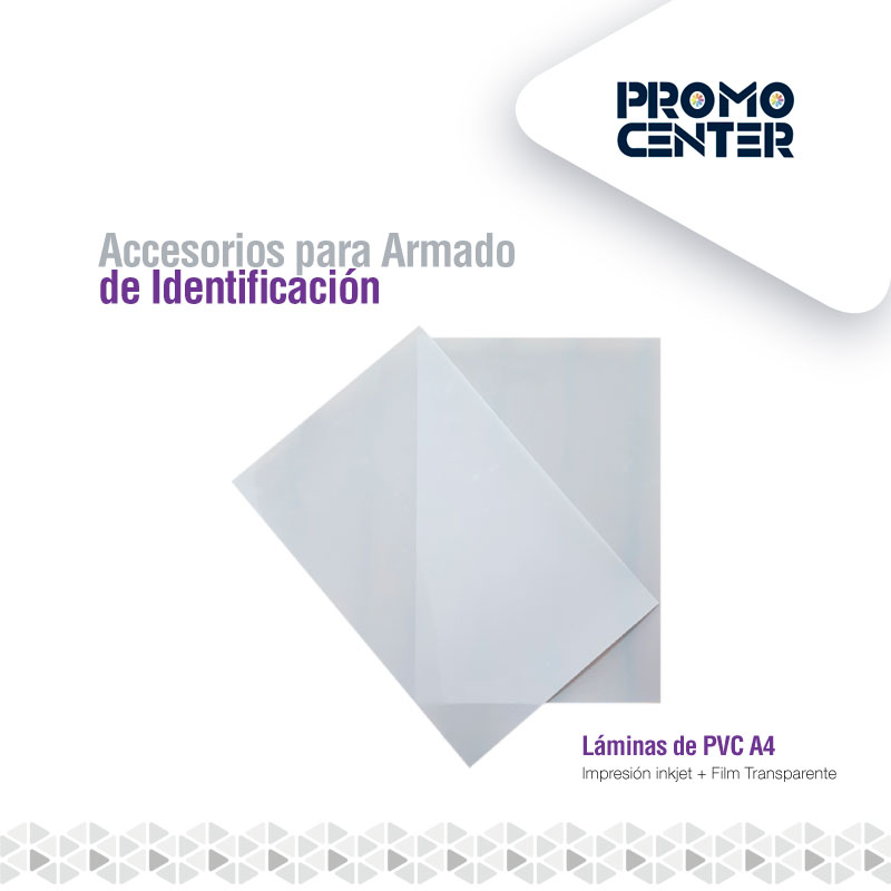 LAMINA PVC BLANCA IMPRIMIBLE CREDENCIAL A4, 50 HOJAS