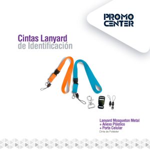 LANYARD 20MM CON MOSQUETON DE METAL ANEXO PLASTICO Y PORTA CELULAR