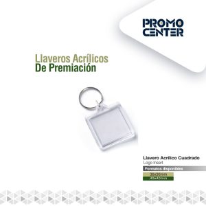 LLAVERO ACRILICO CUADRADO 4X4CM