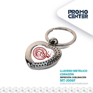 LLAVERO METALICO CORAZON  CON CAJA INDIVIDUAL NEGRA