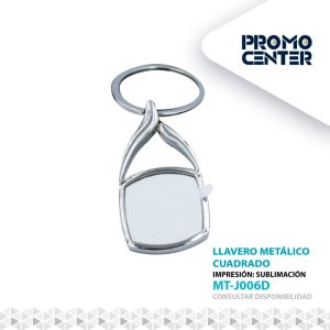LLAVERO METALICO CUADRADO  CON CAJA INDIVIDUAL NEGRA