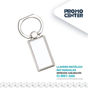 LLAVERO METALICO RECTANGULAR  CON CAJA INDIVIDUAL NEGRA