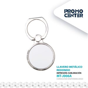 LLAVERO METALICO REDONDO  CON CAJA INDIVIDUAL NEGRA