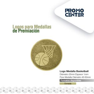 LOGO MEDALLA BASKETBOOL 2,5 cm DIAMETRO PARA MEDALLA 4.5cm-5.0CM ESPESOR<1mm