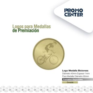 LOGO MEDALLA BICI CROSS 2,5cm DIAMETRO PARA  MEDALLA 4.5CM-5.0cm DIAM. ESPESOR <1mm