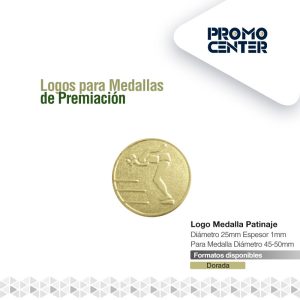 LOGO MEDALLA PATINAJE  2.5 cm DIAMETRO PARA MEDALLA 4.5cm-5.0CM ESPESOR<1mm