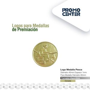 LOGO MEDALLA PESCA 2,5cm DIAMETRO PARA  MEDALLA 4.5CM-5.0cm DIAM. ESPESOR <1mm