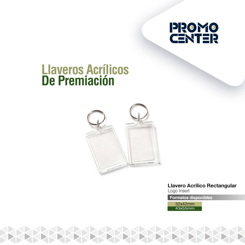 LLAVERO ACRILICO RECTANGULAR 40X58MM