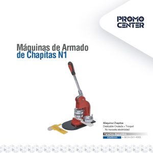 MAQUINA CHAPAS DES OVALADA+TROQUEL MCH-OV1-45X65MM