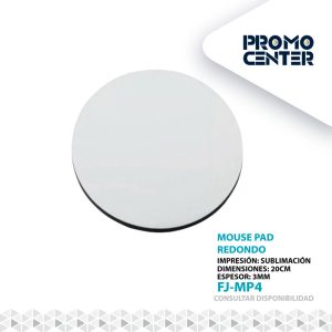 MOUSE PAD SUBLIMACION REDONDO ESP. 3 MM SIN CAJA INDIVIDUAL