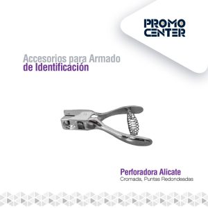 PERFORADORA CREDENCIALES CROMADA ALICATE