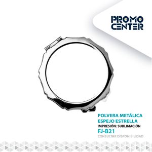 POLVERA ESPEJO METALICA SUBLIMACION ESTRELLA SIN CAJA INDIVIDUAL