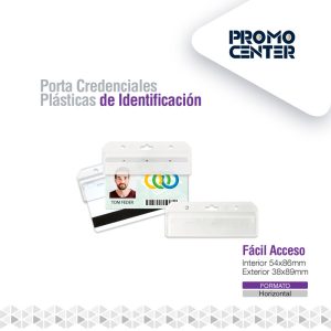 PORTA CREDENCIAL FÁCIL ACCESO HORIZONTAL TRANSPARENTE