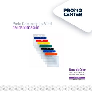 PORTA DISTINTIVO HORIZONTAL VINIL BARRA COLORES