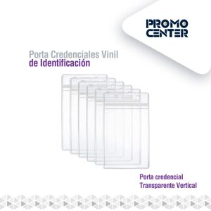 PORTA DISTINTIVO VERTICAL VINIL TRANSPARENTE