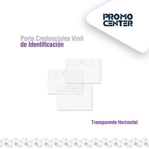 PORTA DISTINTIVO VINIL HORIZONTAL TRANSPARENTE