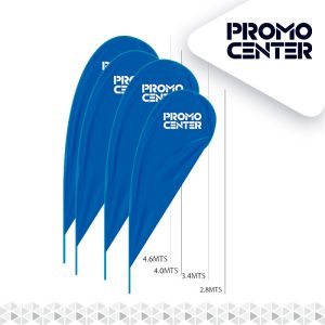PORTA PENDON CURVO ESTERIOR SIN BASE FIBRA DE ALUMINIO