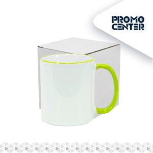 TAZON BLANCO STONE ORILLA ASA DE COLOR 11 OZ SUBLIMACION CON CAJA INDIVIDUAL