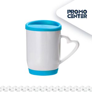 TAZON BLANCO TAPA Y BASE SILICONA COLOR 11 OZ SUBLIMACION CON CAJA INDIVIDUAL