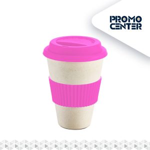 TAZON BLANCO TRAVEL TAPA Y MANGA SILICONA ROSADA 11 OZ SUBLIMACION CON CAJA INDIVIDUAL