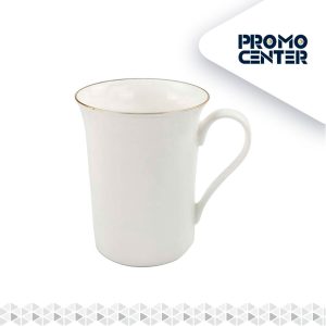 TAZON BONE BLANCO STONE PORCELANA BORDE ORO 10 OZ SUBLIMACION CON CAJA INDIVIDUAL