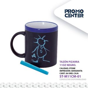 TAZON PIZARRA NEGRO 11 OZ TIZA CON CAJA INDIVIDUAL