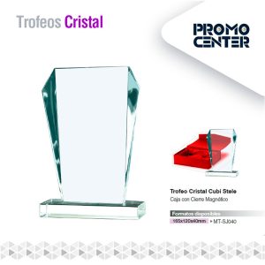 TROFEO CRISTAL COPA 2 CUBI STELE 165X120X40MM