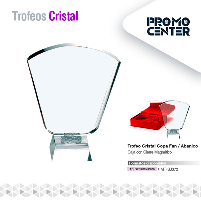 TROFEO CRISTAL COPA FAN/ABANICO 160X210X60