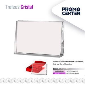 TROFEO CRISTAL HORIZONTAL INCLINADO 60X80X20MM