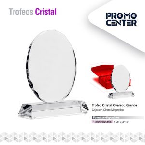 TROFEO CRISTAL OVALADO GRANDE 180X120X22MM