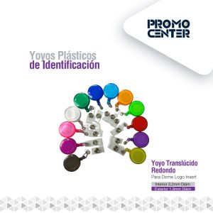 YOYO REDONDO LOGO BAJO RELIEVE TRANSLUCIDO DIAM 35MM