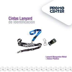 LANYARD MOSQUETON METAL MÁS ANEXO PLÁSTICO